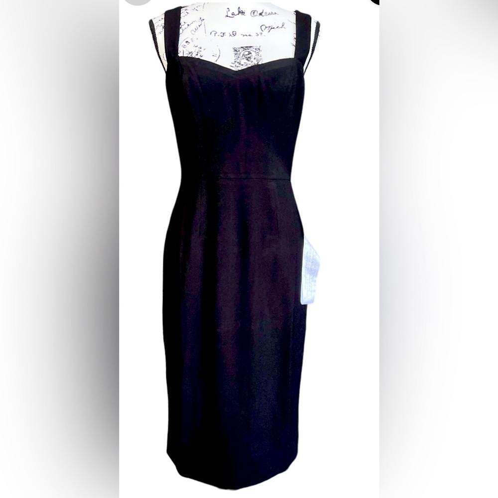 NWT DRESS THE POPULATION Sweetheart neck Black sleeveless dress